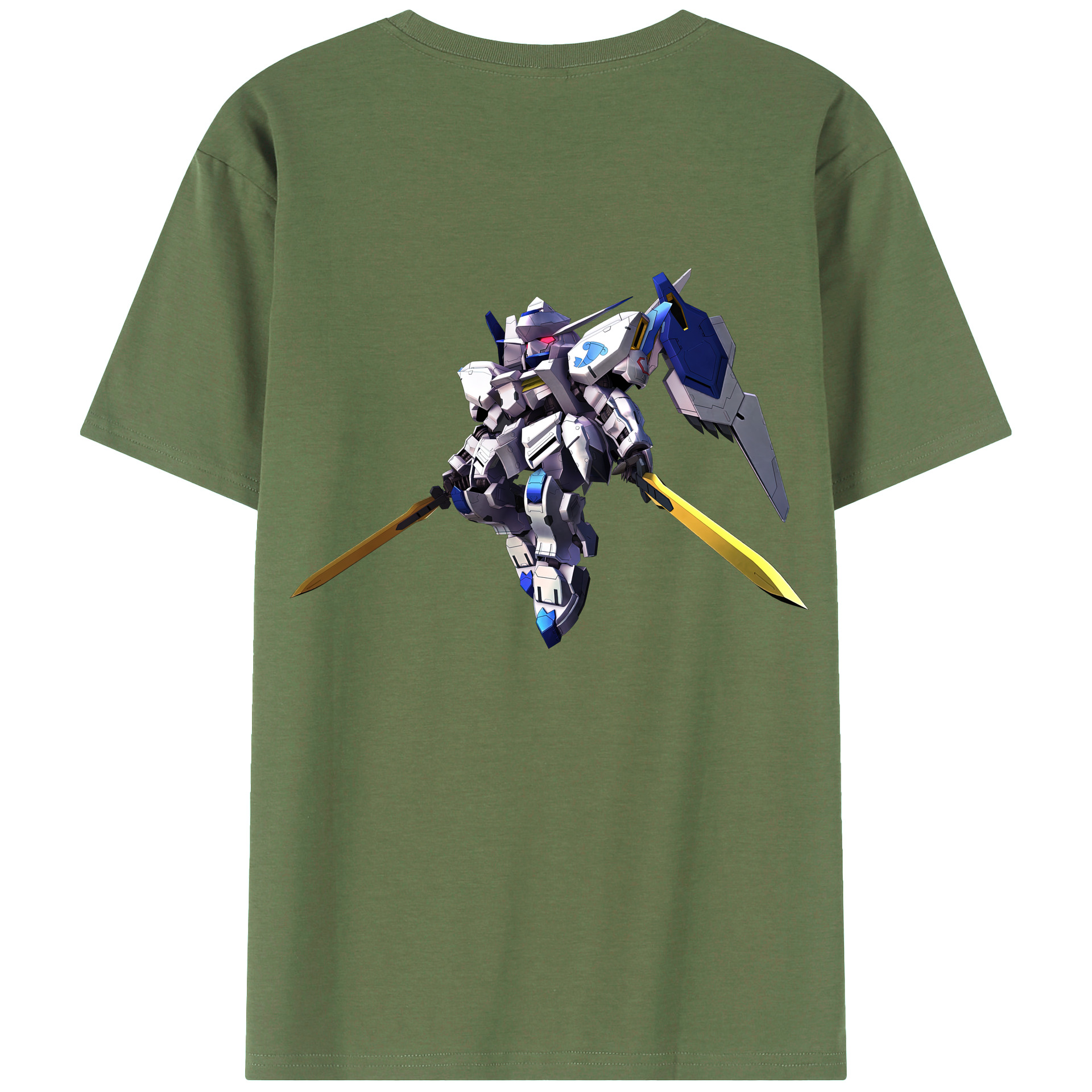 （画像用） 機動戦士ガンダム Mobile Suit Gundam 綿100％ メンズ半袖Tシャツ（バックプリント） 通気性
